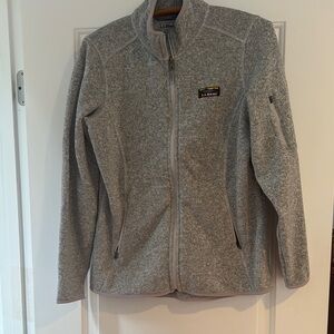 L.L. Bean Heather Gray Full-Zip Jacket